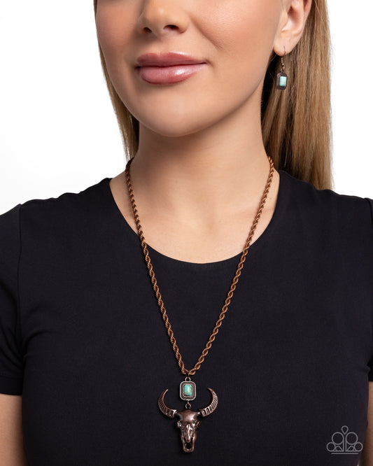 Longhorn Leisure - copper - Paparazzi necklace