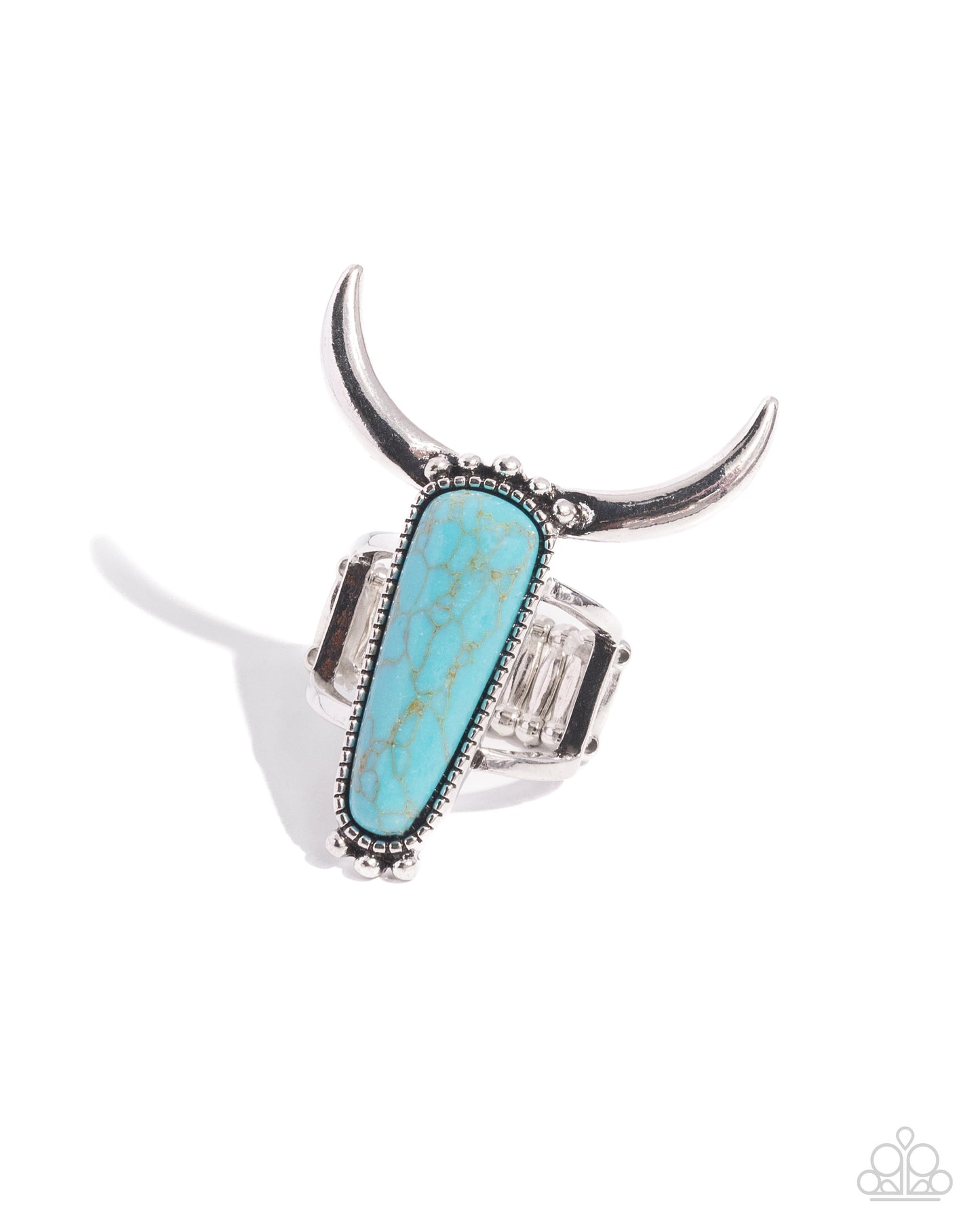 Longhorn Luxe - blue - Paparazzi ring