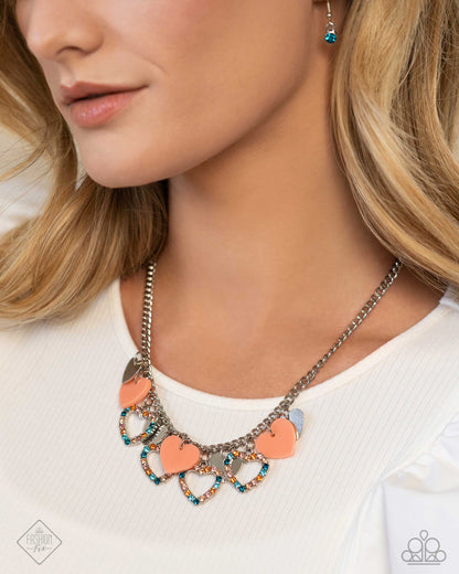 Look the HEART - orange - Paparazzi necklace