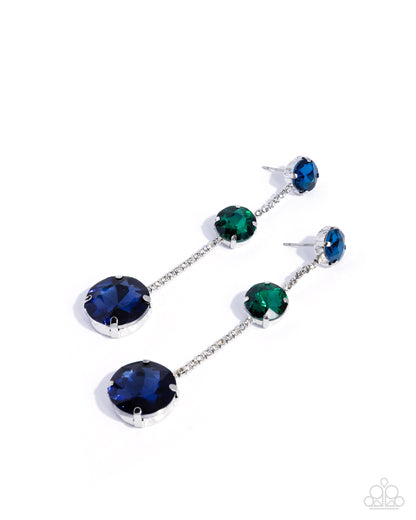Lost in Chic - blue - Paparazzi earrings