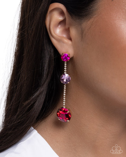 Lost in Chic - pink - Paparazzi earrings