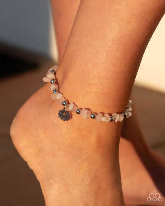 Lotus Landslide - pink - Paparazzi anklet