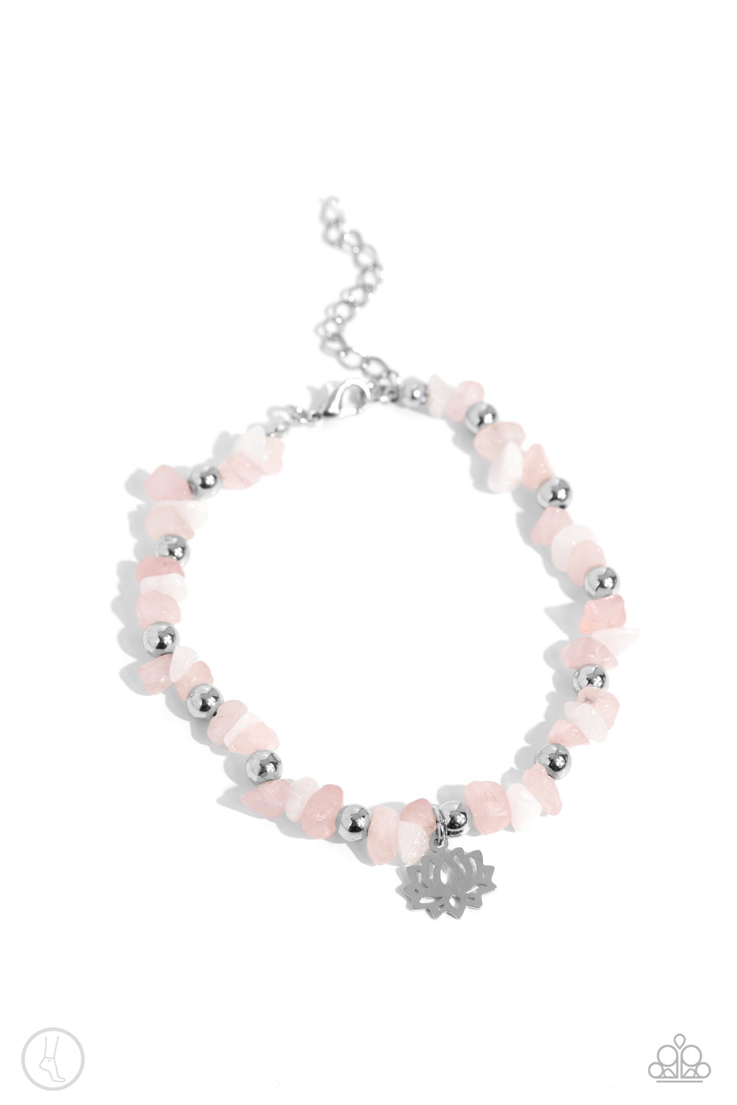 Lotus Landslide - pink - Paparazzi anklet