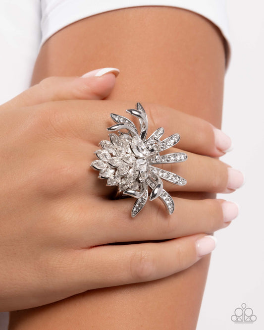 Lotus Legacy - white - Paparazzi ring