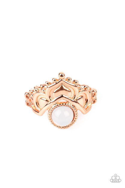 Lotus Solstice - copper - Paparazzi ring