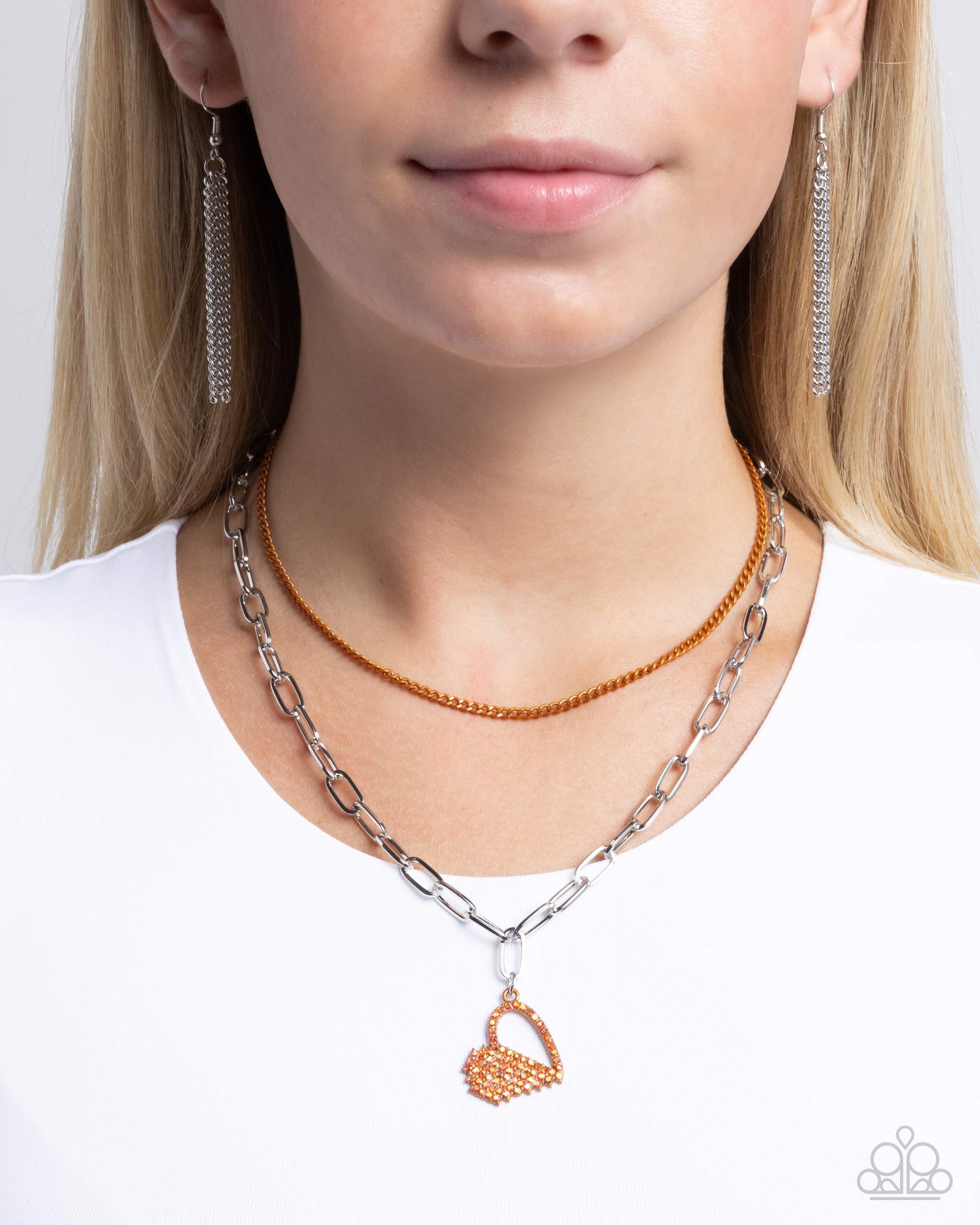 Love Comes and Goes... - orange - Paparazzi necklace