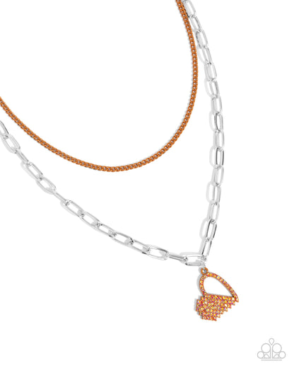 Love Comes and Goes... - orange - Paparazzi necklace