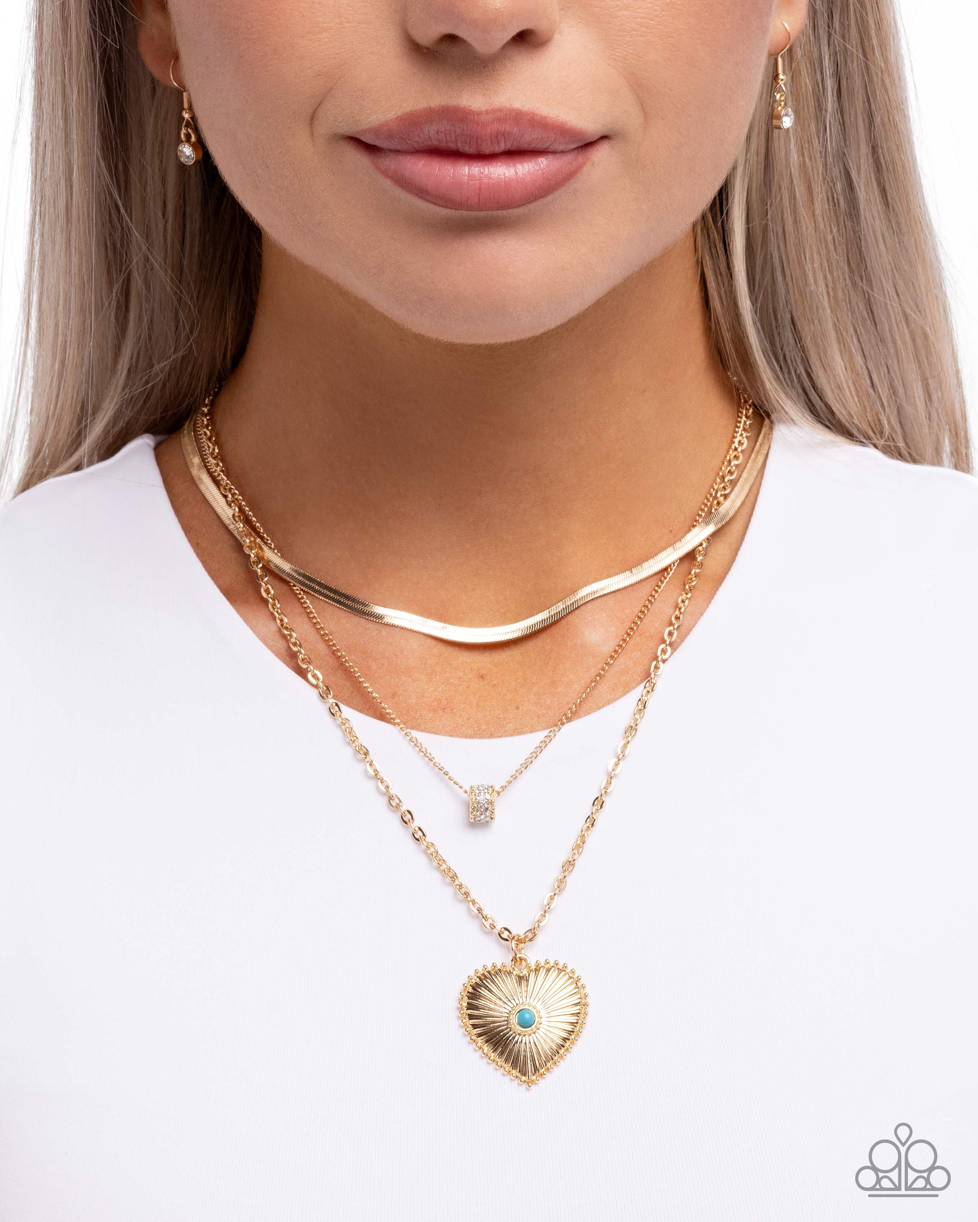 Love Letter Layers - gold - Paparazzi necklace