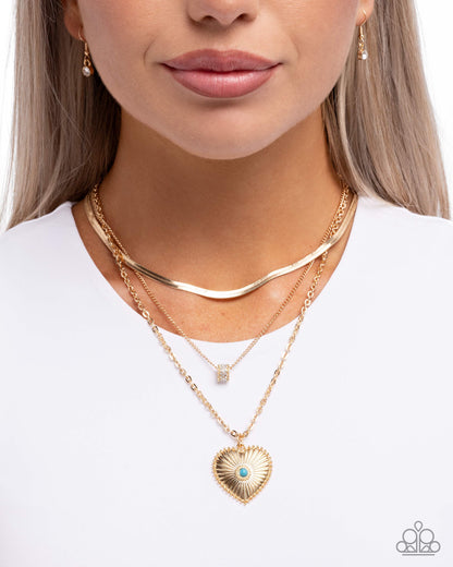 Love Letter Layers - gold - Paparazzi necklace
