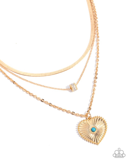 Love Letter Layers - gold - Paparazzi necklace