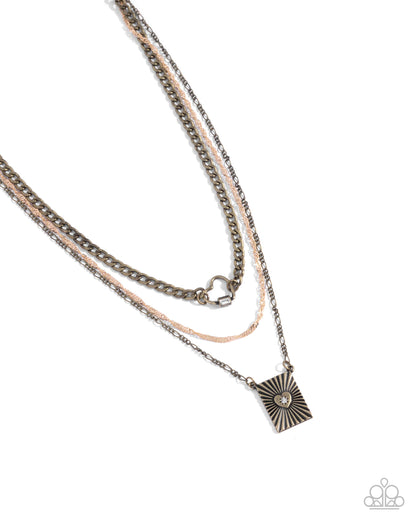 Loveable Layers - brass - Paparazzi necklace