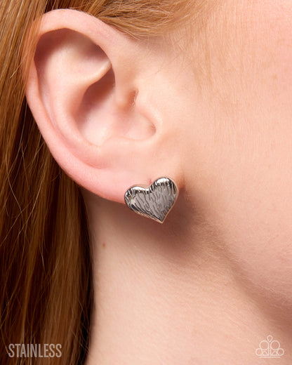 Loveable Lifetime - silver - Paparazzi earrings