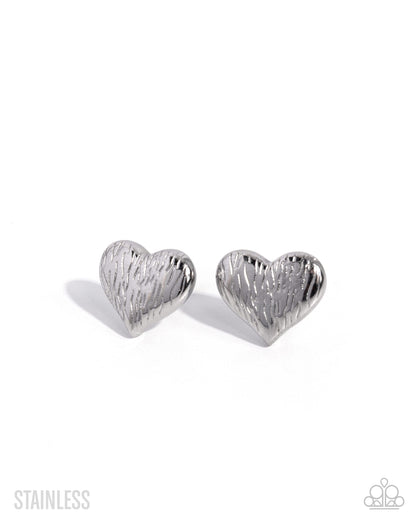 Loveable Lifetime - silver - Paparazzi earrings