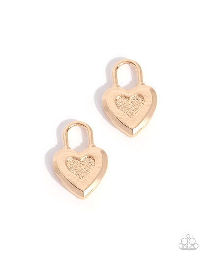 Loveable Locket - gold - Paparazzi earring charms