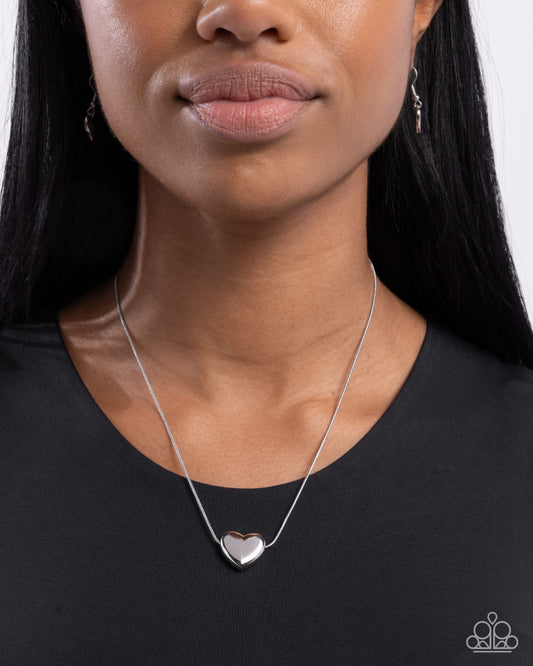 Loveable Look - silver - Paparazzi necklace