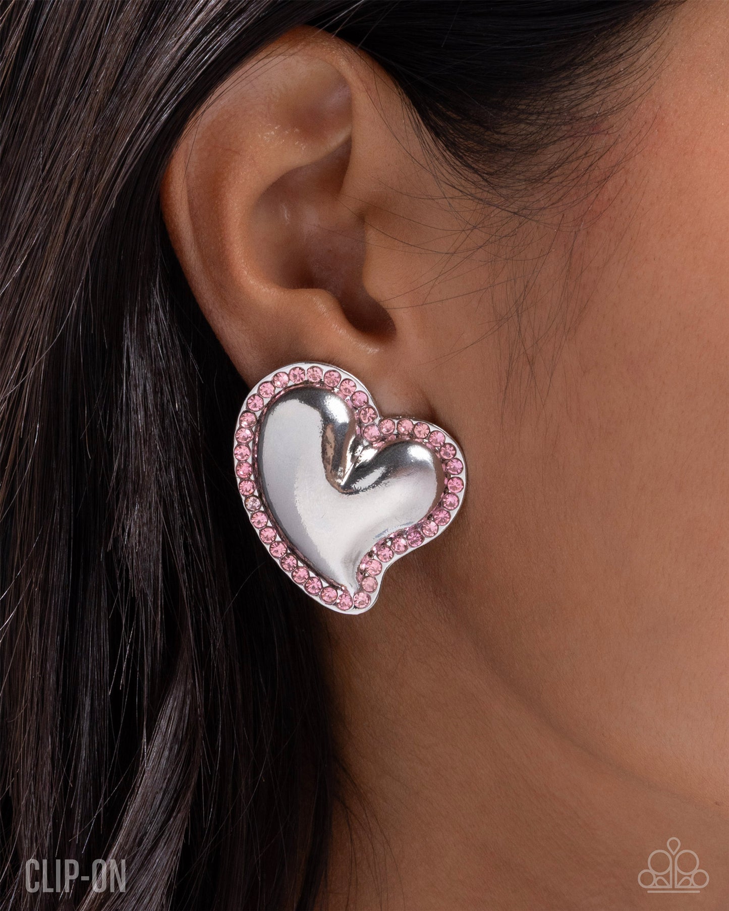 Loveable Luminescent - pink - Paparazzi CLIP ON earrings