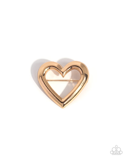 Loveable Luxury - gold - Paparazzi brooch