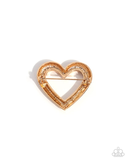 Loveable Luxury - gold - Paparazzi brooch