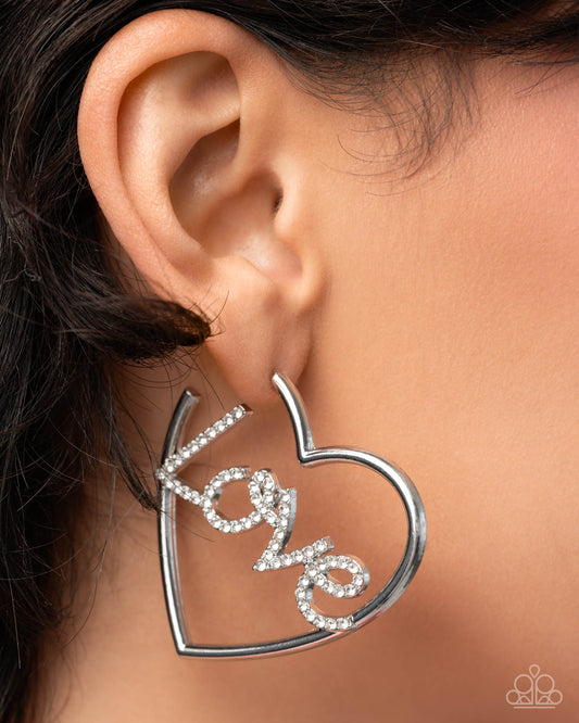 Lovely Cadence - white - Paparazzi earrings