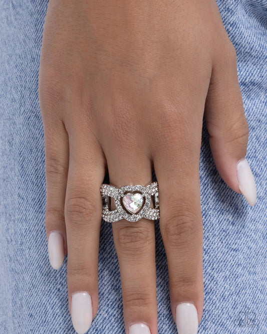 Lovely Levels - white - Paparazzi ring