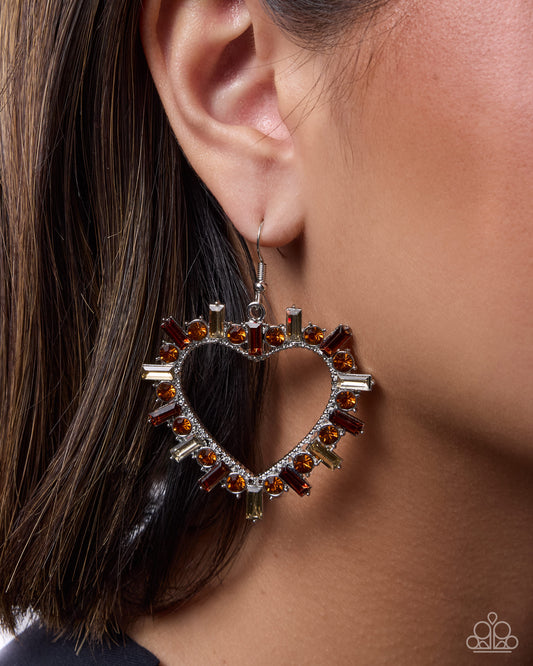 Lovely Luxury - brown - Paparazzi earrings