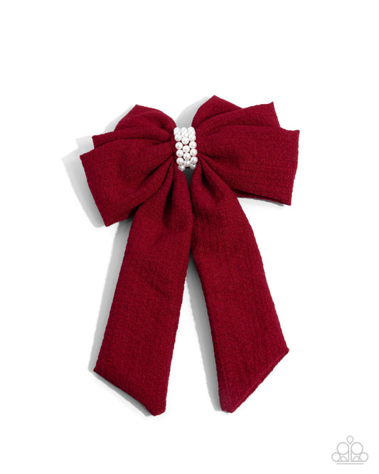 Love of Mine - red - Paparazzi hair clip