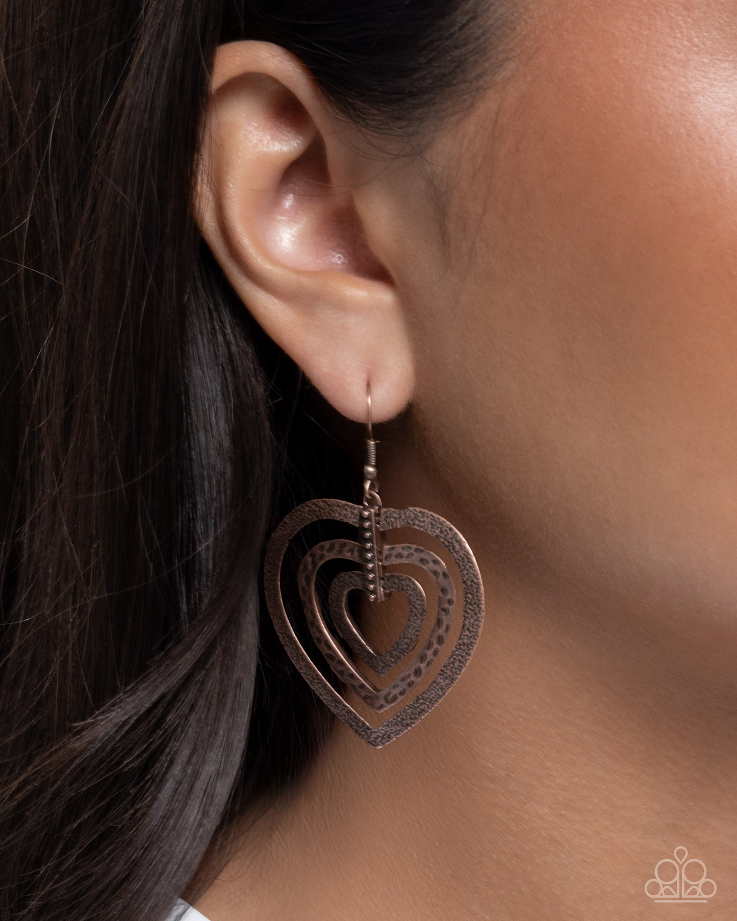 Loving Labor - copper - Paparazzi earrings