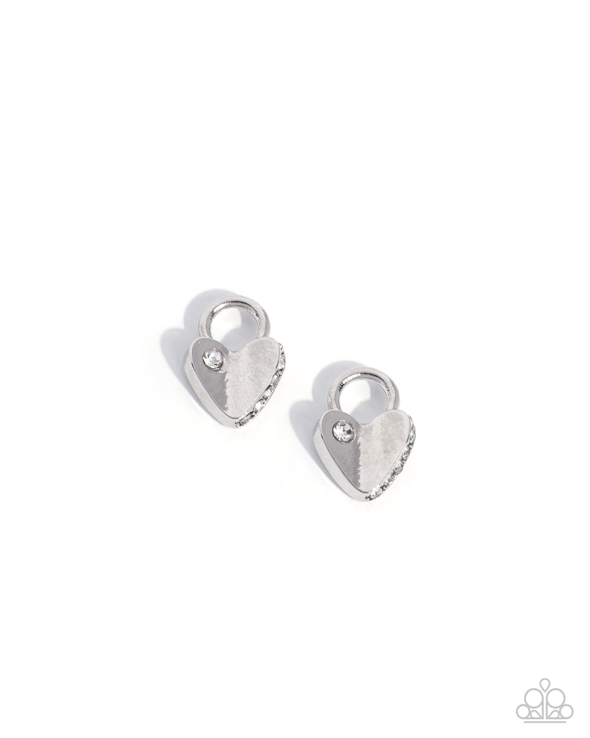 Loving Locket - white - Paparazzi earring charms