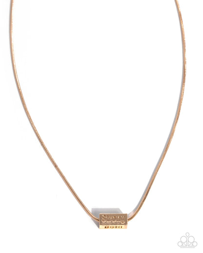 Loyal to the End - gold - Paparazzi MENS necklace