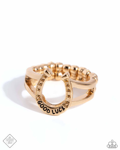 Luck Be A LEADER - gold - Paparazzi ring