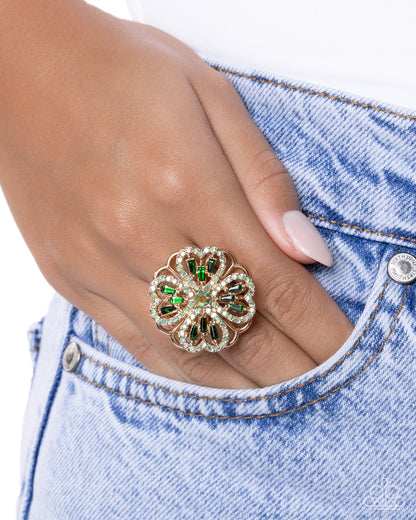 Lucky Layers - green - Paparazzi ring