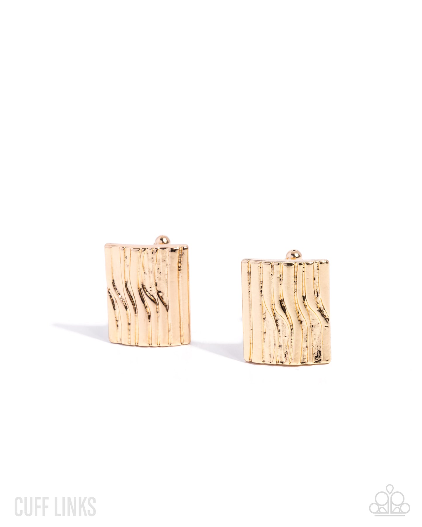 Lumber Luminescence - gold - Paparazzi MENS cufflinks