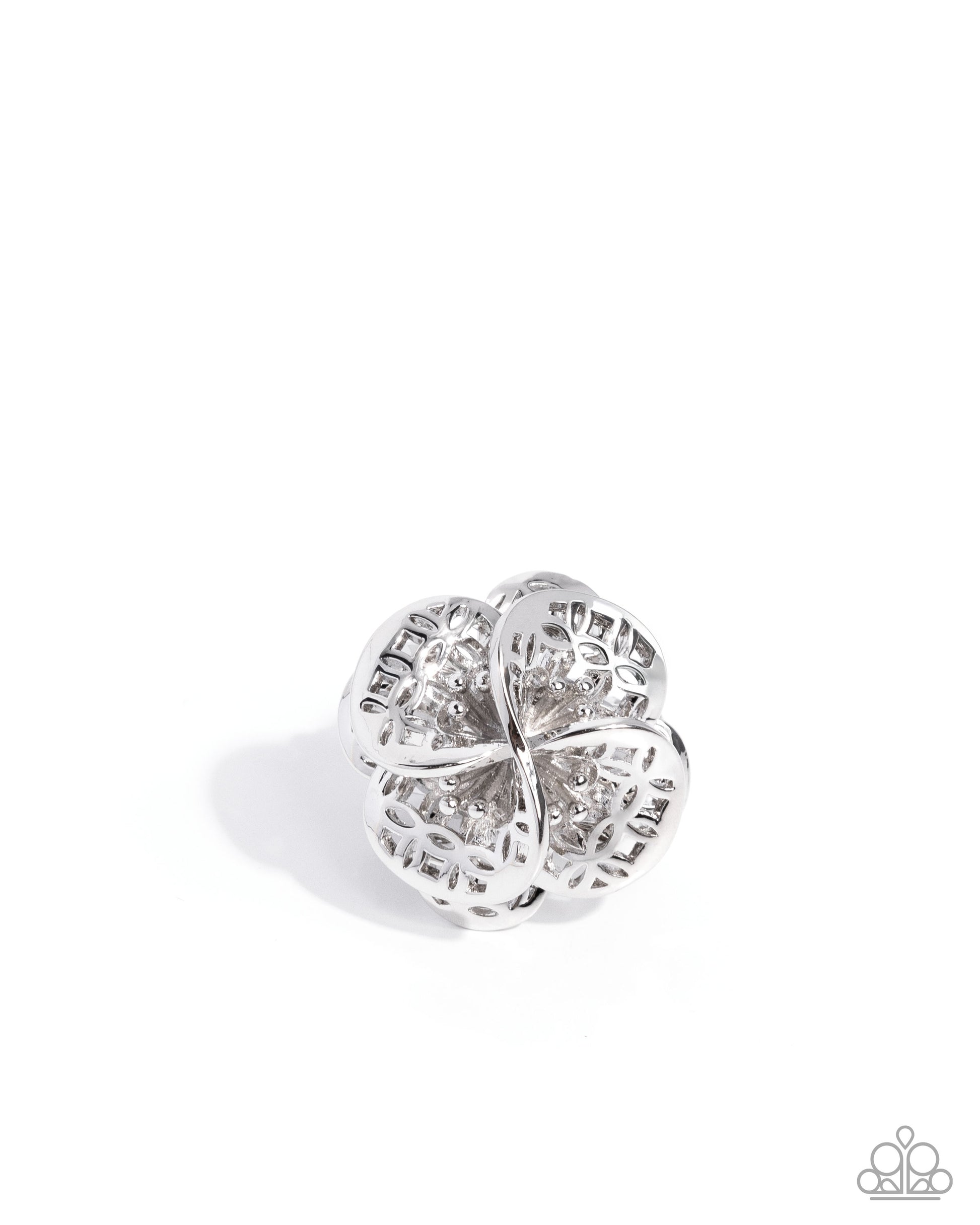Luminescent Lattice - silver - Paparazzi ring
