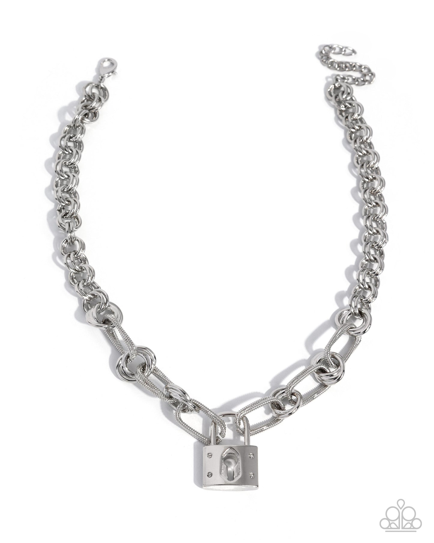 Luminescent Lockdown - silver - Paparazzi necklace