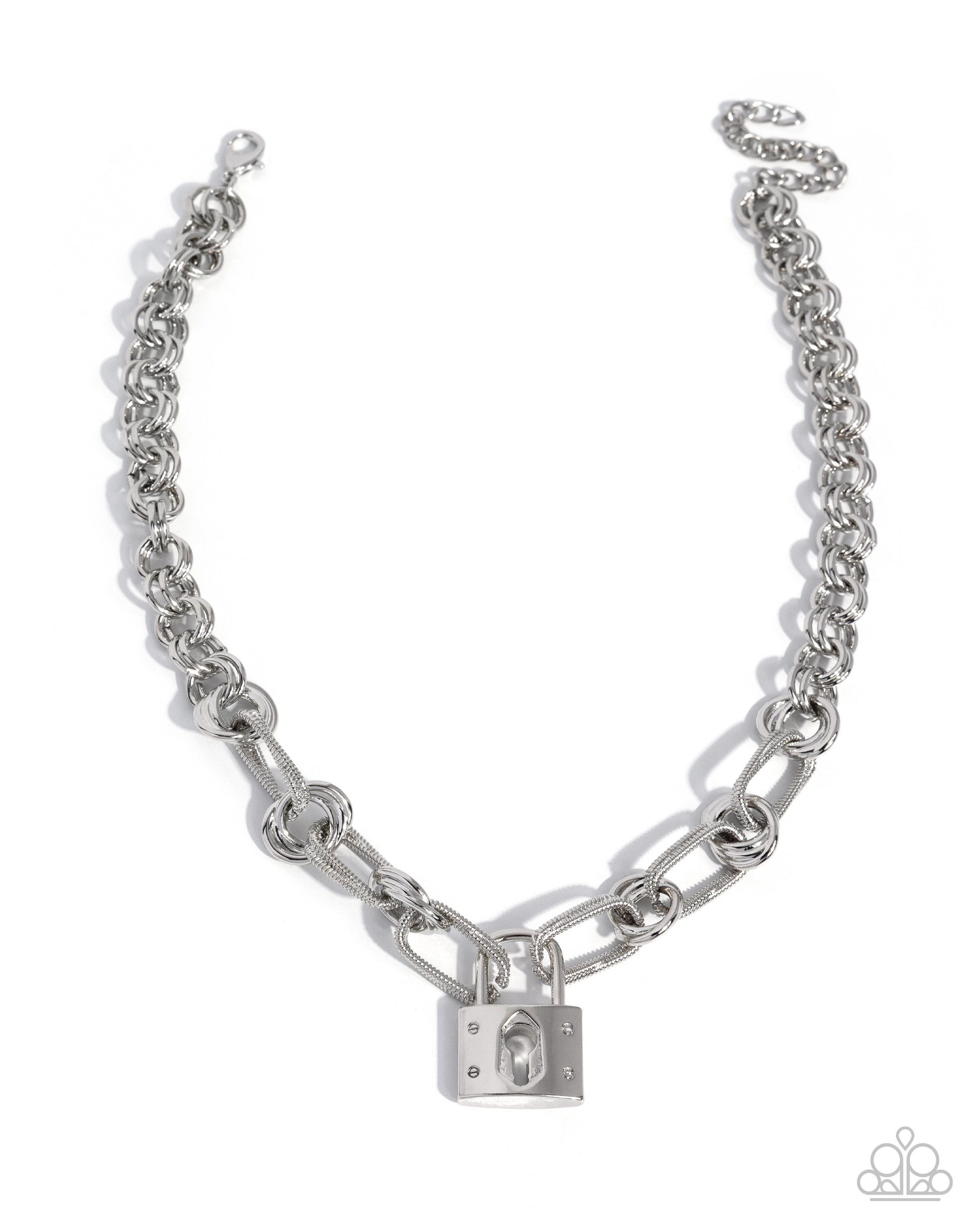 Luminescent Lockdown - silver - Paparazzi necklace