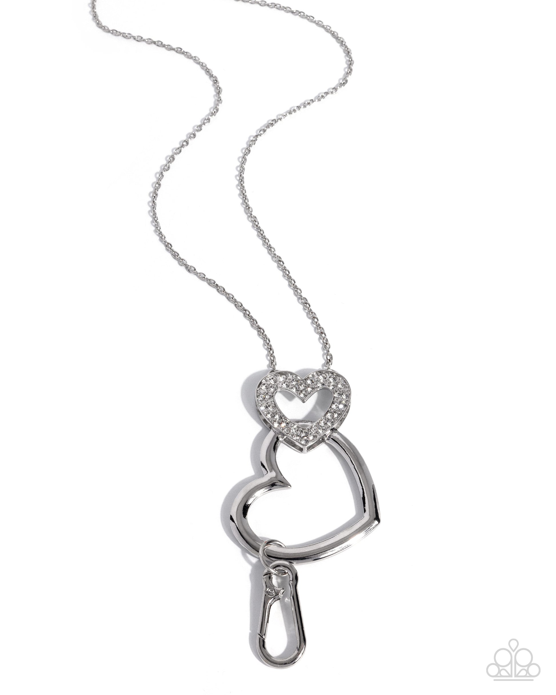 Luminescent Longevity - white - Paparazzi LANYARD necklace