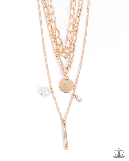 Luminous Layers - gold - Paparazzi necklace