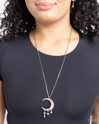 Lunar Landmark - pink - Paparazzi necklace