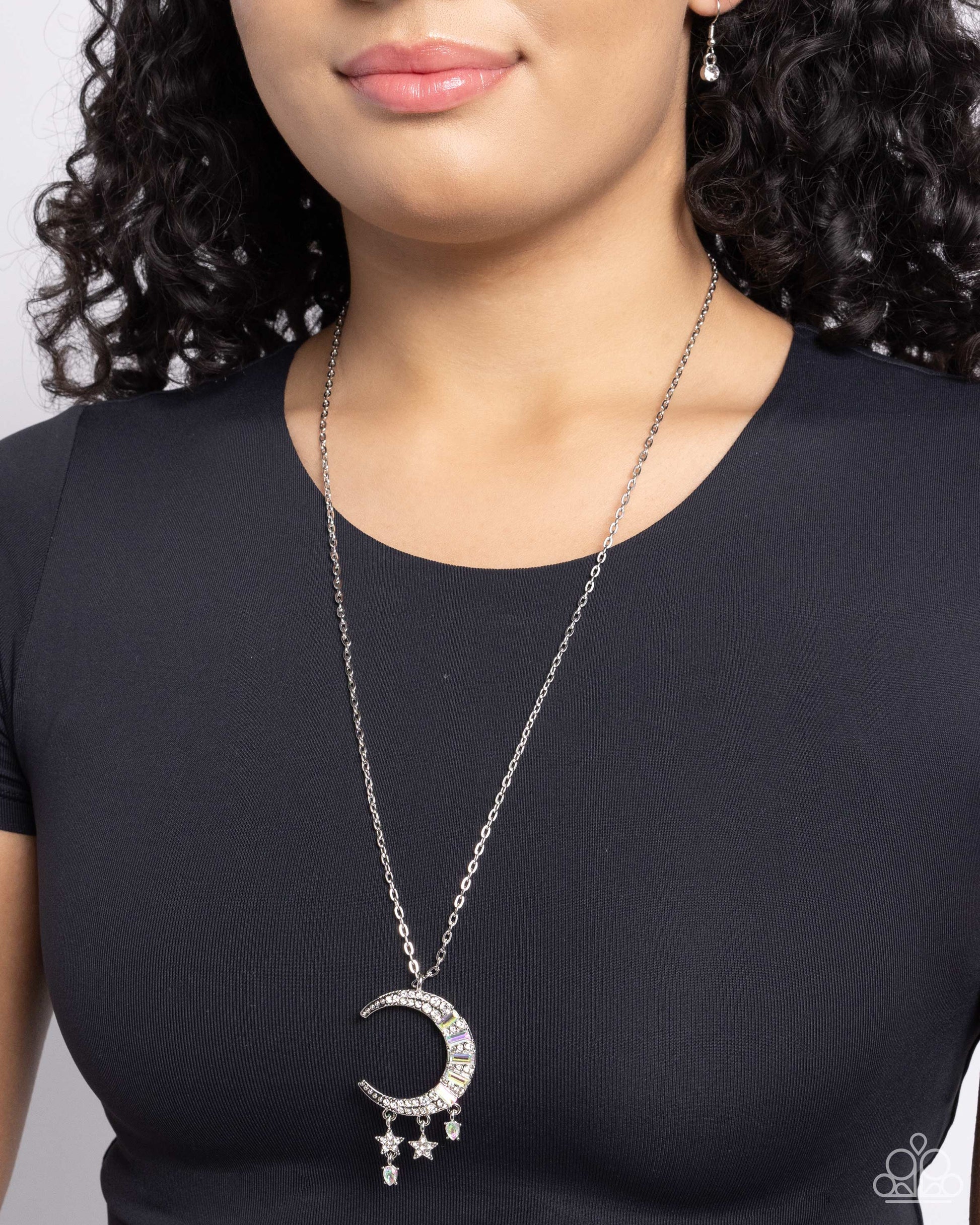 Lunar Landmark - white - Paparazzi necklace