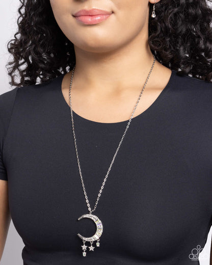 Lunar Landmark - white - Paparazzi necklace