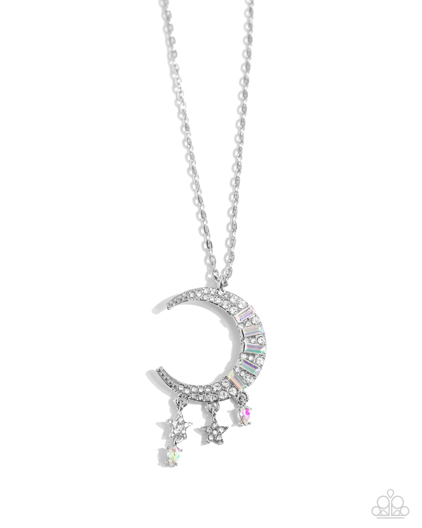 Lunar Landmark - white - Paparazzi necklace