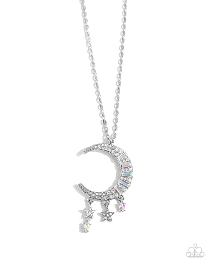 Lunar Landmark - white - Paparazzi necklace