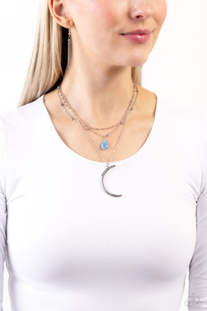 Lunar Landslide - blue - Paparazzi necklace