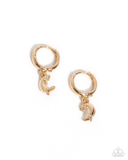Lunar Language - gold - Paparazzi earrings
