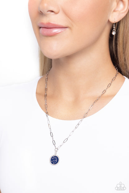 Lunar Liaison - blue - Paparazzi necklace