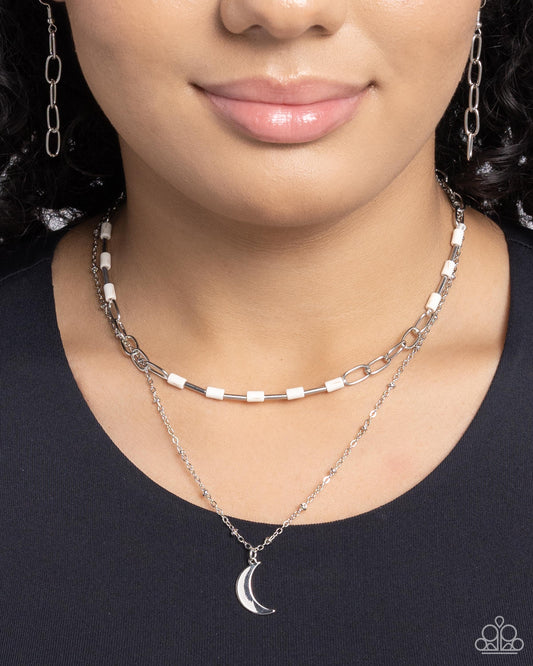 Lunar Lucidity - white - Paparazzi necklace
