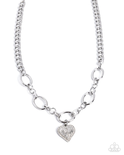 Lunch Date - white - Paparazzi necklace