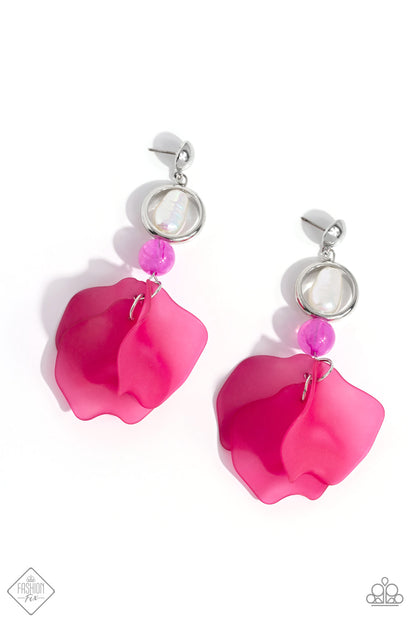 Lush Limit - pink - Paparazzi earrings