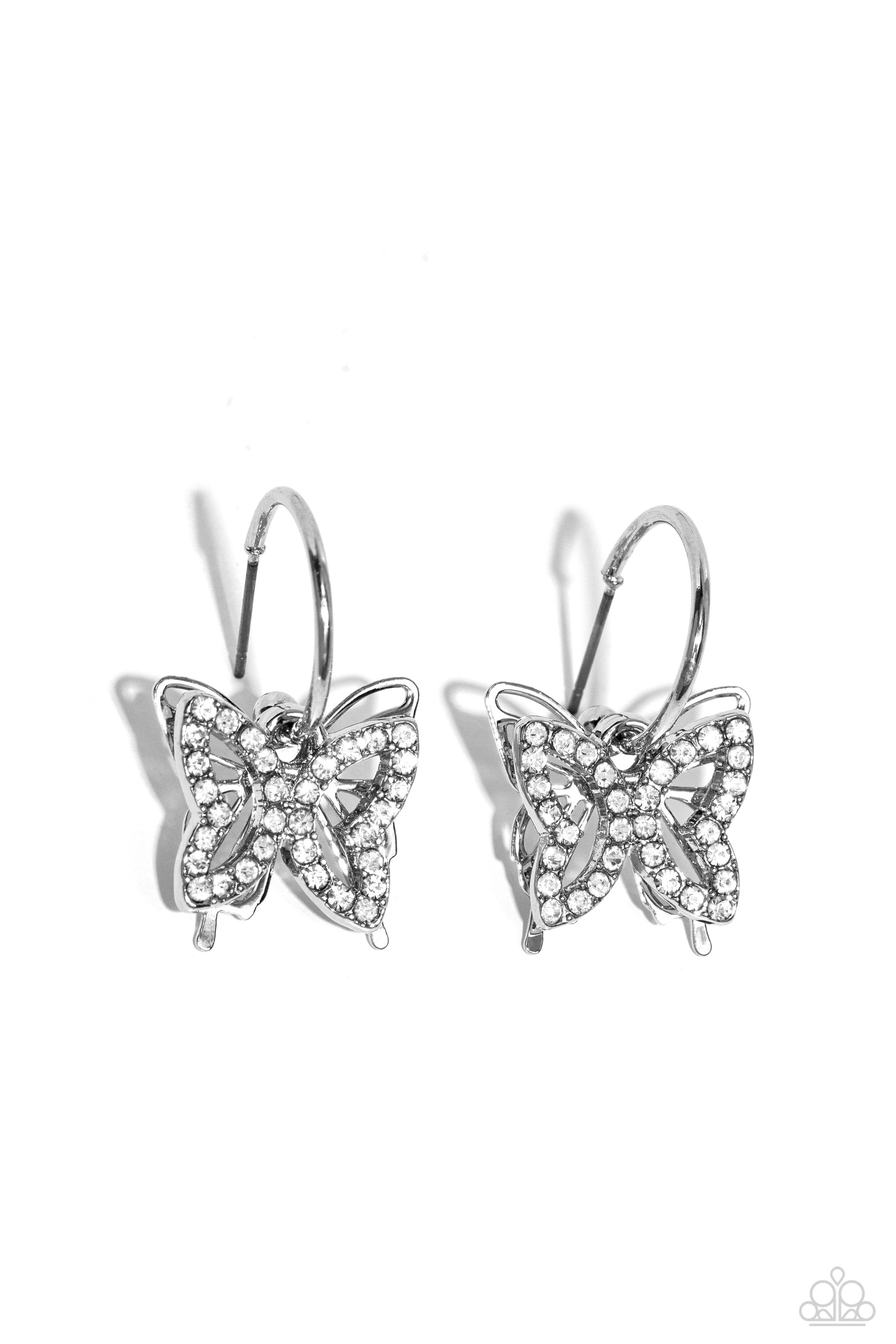 Lyrical Layers - white - Paparazzi earrings