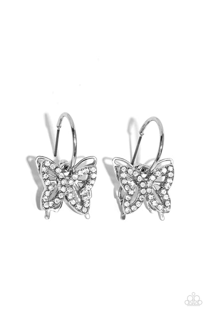 Lyrical Layers - white - Paparazzi earrings